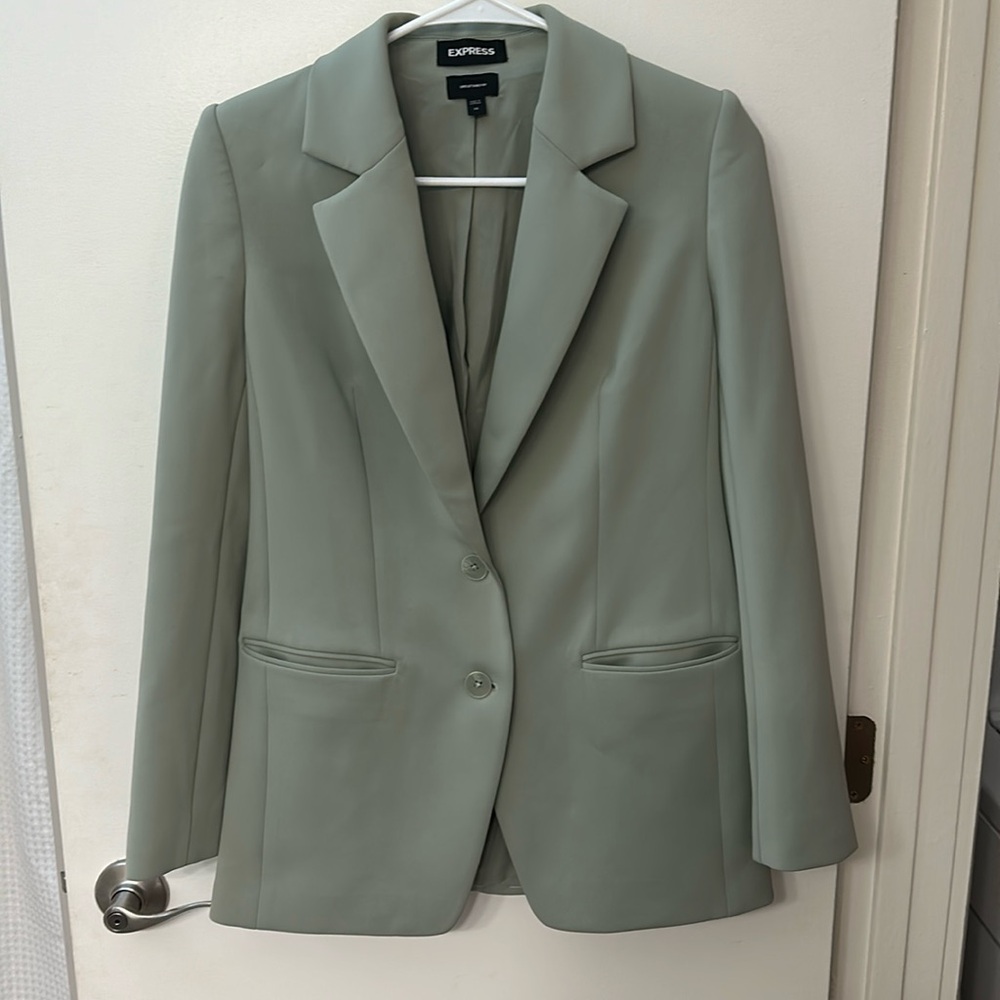 EXPRESS SUPERSOFT DOUBLE KNIT DOUBLE BREASTED BLAZER XS